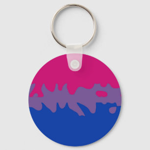 Porte-clés Éclaboussure bisexuelle de drapeau de fierté