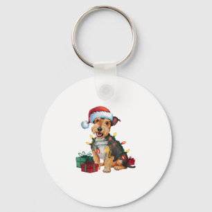 Porte-clés Éclairage de Noël Chapeau Patterdale Terrier Chien