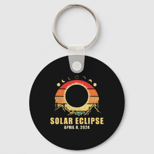 Porte-clés Éclipse solaire 2024 Éclipse solaire totale 8 avri