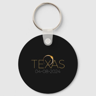 Porte-clés Éclipse solaire 2024 État Texas Total Éclipse sola