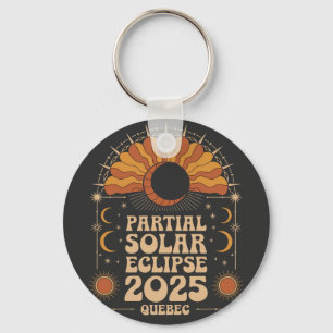 Porte-clés Éclipse solaire partielle 2025 Québec Canada