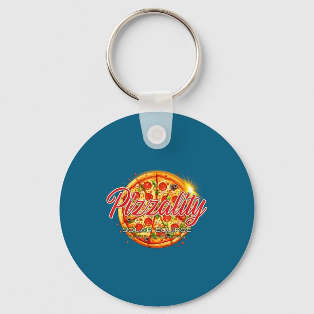 Porte-clés Éclipse solaire Pizzality Éclipse Pizza (Recto)