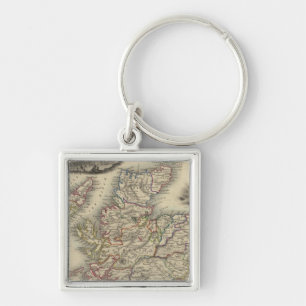Porte-clés Ecosse avec carte des îles Shetland