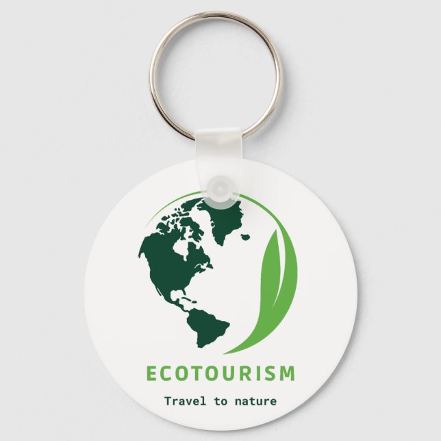 Porte-clés Écotourisme Voyage vert vers la nature (Recto)