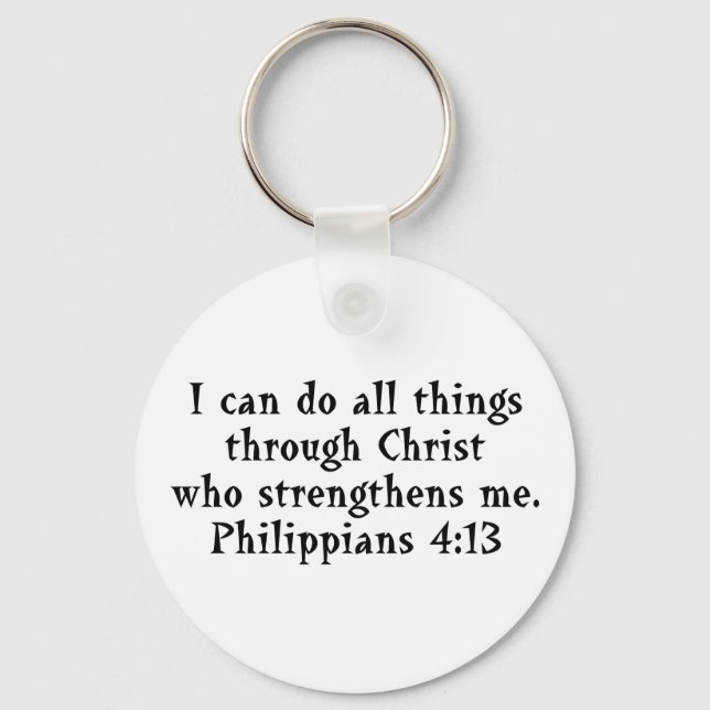 Porte-clés Écriture Phil 4:13 (Recto)