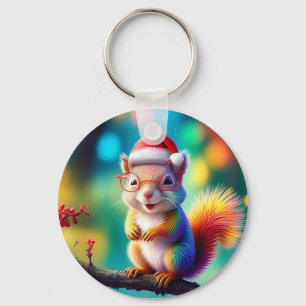 Porte-clés Écureuil de Noël Comme Père Noël-56765