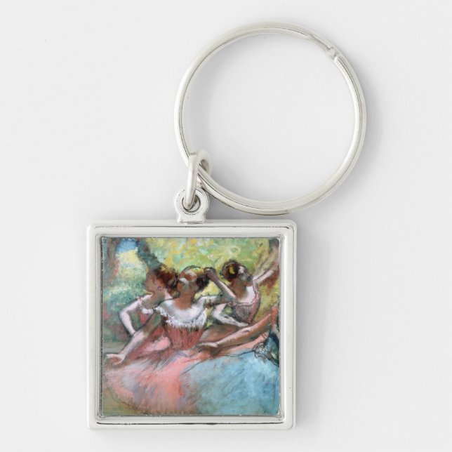 Porte-clés Edgar Degas | quatre ballerines sur l'étape (Devant)