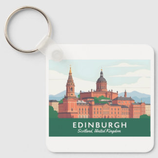 Porte-clés Edinburgh Scotland Royaume-Uni Pastel Travel