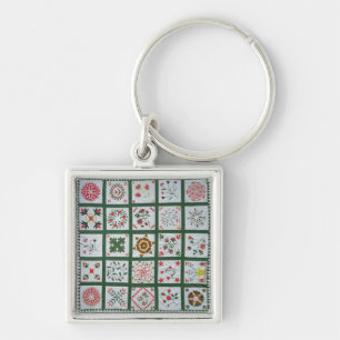 Porte-clés Édredon d'album avec des fleurs de saison, 1844