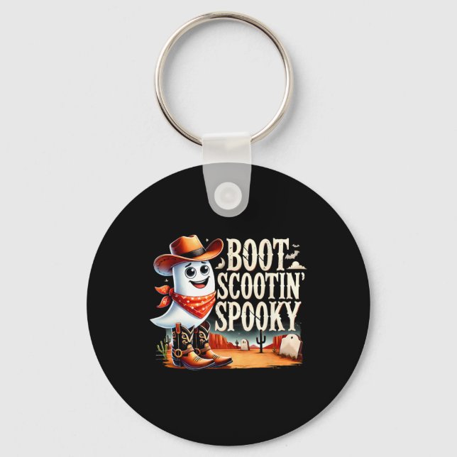 Porte-clés Éffrayant Halloween Ghost Cowboy Ghost Western (Recto)