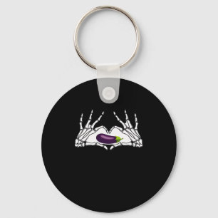 Porte-clés Eggplant Classic - Squelette Mains Coeur