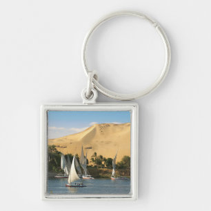Porte-clés Egypte, Assouan, Nil River, voiliers Felucca, 2