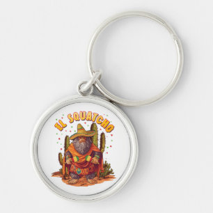 Porte-clés El Squatcho Bigfoot avec Maraca, Sombrero et Ponc