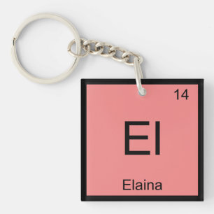 Porte-clés Elaina Nom Chimie Élément Tableau périodique
