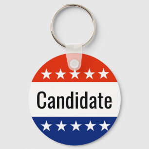 Porte-clés Élection de 2024 pour les candidats personnalisés