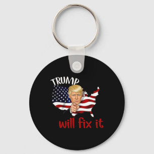 Porte-clés Élection Trump 2025 Réglera Le Problème Design