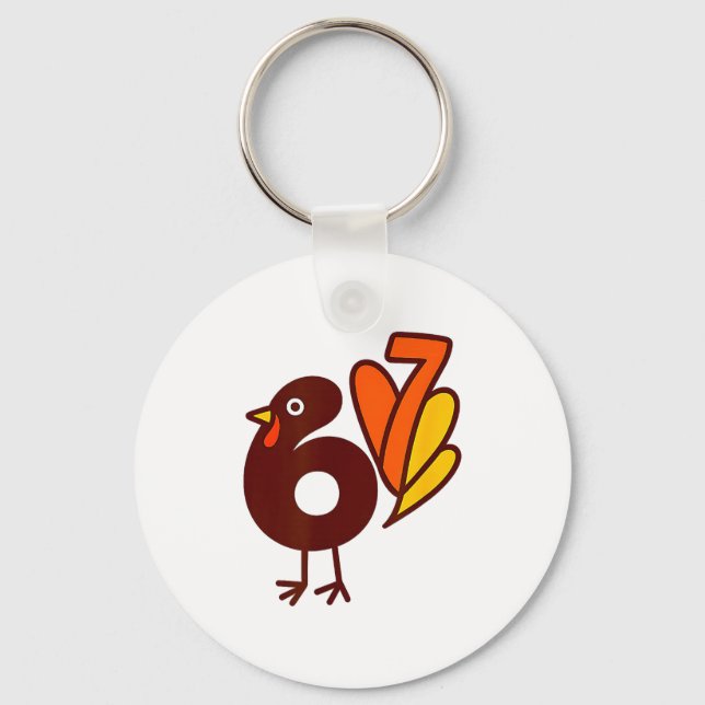 Porte-clés Elegant 67 Turkey Bird Six Seven Silhouette Fall S (Recto)