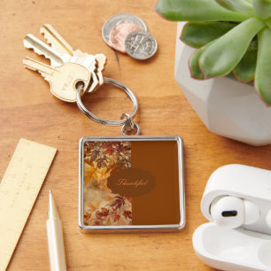 Porte-clés Élégant,Action de grâce, Feuilles d'automne,Rustiq