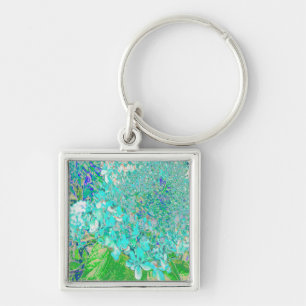 Porte-clés Elegant Aqua et Vert Limelight Hydrangea Détail