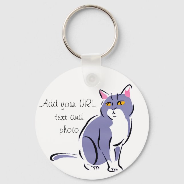 Porte-clés Élégant chat (Recto)