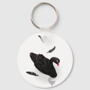 Porte-clés Élégant cygne noir