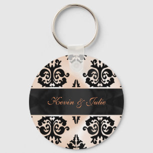 Porte-clés Elegant damask keychain