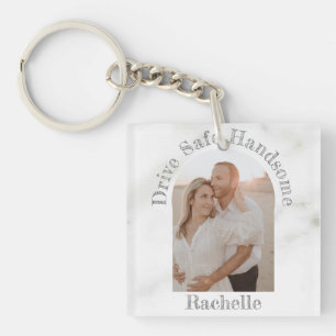 Porte-clés Elegant Drive Safe Cadeau À Mari Boyfriend Photo