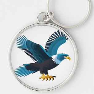 Porte-clés Élégant Emblème d'aigle à tête blanche