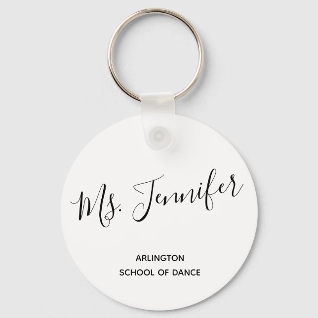 Porte-clés Élégant enseignant de danse scénarisé (Recto)