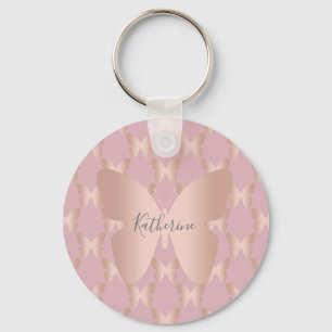 Porte-clés Elegant et rose gold butterfly design