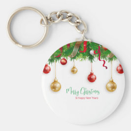 Porte-clés Elégant garde-robe de Noël avec ornements