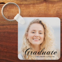 Élégant Graduate Photo Custom Flouring Script