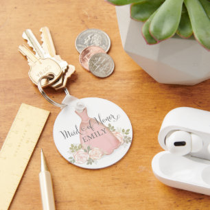 Porte-clés Élégant Mariage Demoiselle d'Honneur Moderne Flora