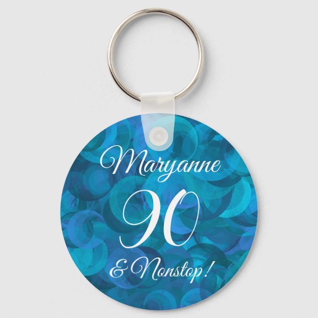 Porte-clés Elegant Ocean Blue 90 et soirée d'anniversaire san (Recto)
