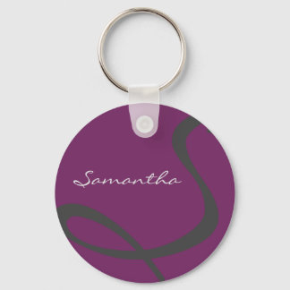 Porte-clés élégant simple moderne chic tendance monogramme vi