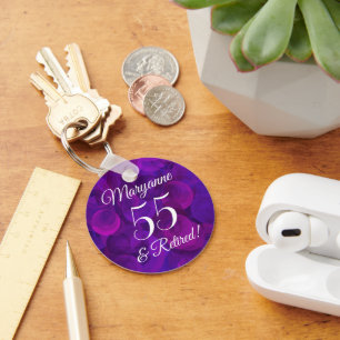 Porte-clés Élégant Violet 55 & Retraite