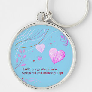 Porte-clés Élégante Art de l'Amour au Coeur d'Or
