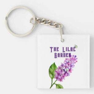 Porte-clés Élégante branche lilas aquarelle