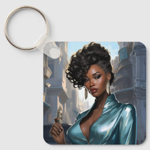 Porte-clés Élégante femme noire
