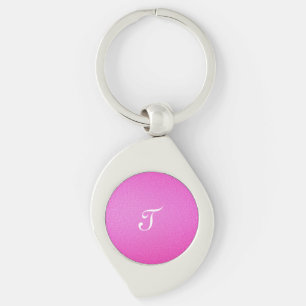 Porte-clés Élégante parties scintillant rose Monogram