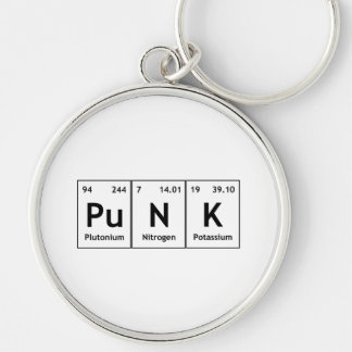 Porte-clés Élément de tableau périodique PuNK Symboles de chi