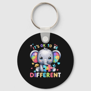 Porte-clés Élément Éléphant Cute Acceptation de l'autisme C'e