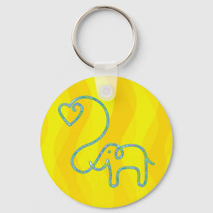 Porte-clés ÉLÉPHANT avec coeur