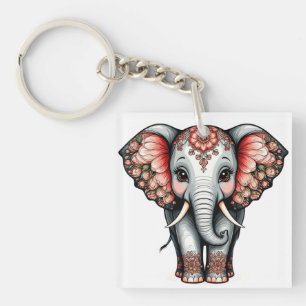 Porte-clés Éléphant de dessin animé décoratif