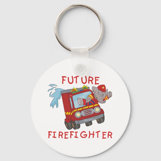 Porte-clés Elephant Futur pompier Tshirts et cadeaux (Recto)