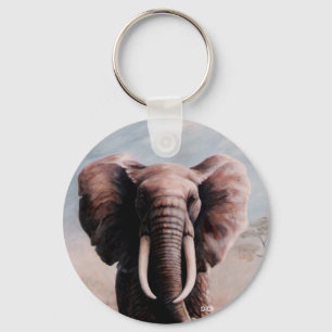 Porte-clés Éléphant, peignant par DiDi