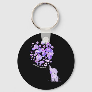 Porte-clés Eléphant Poussant Des Lons Violets Surdose