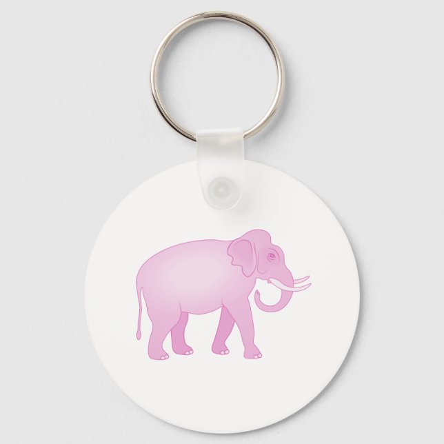 Porte-clés Eléphant rose (Recto)