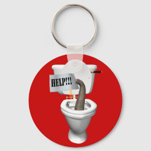 Porte-clés Elephant Stuck In Toilet