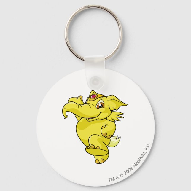 Porte-clés Eléphante jaune (Recto)